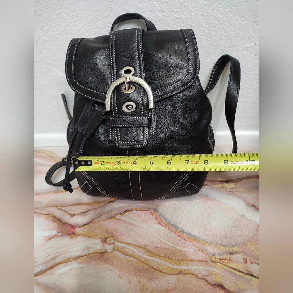 Coach #3559 Soho Black Leather
Drawstring Mini Backpack - Picture 7 of 13